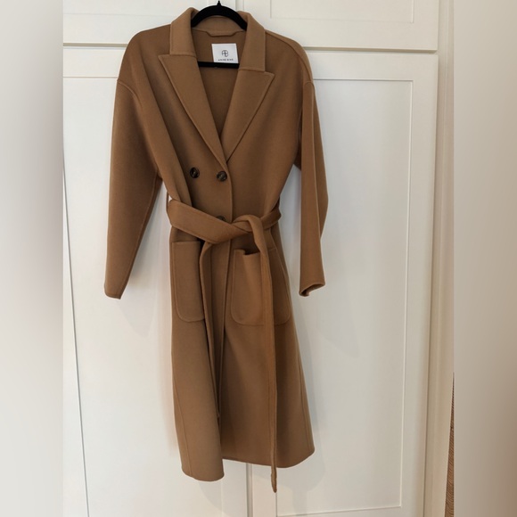 Anine Bing Dylan Coat Camel Cashmere Blend XS - Picture 11 of 17